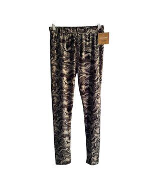 Just Cozy Womens All-Season Leggings Swirl Camouflage Print M/L Lightweight NWT